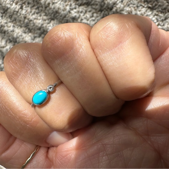 Sterling silver and Turquoise ring - Picture 6 of 7